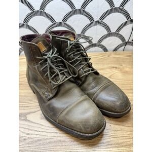 Pikolinos York M2M Men's Brown Leather Ankle Chukka‎ Boots EU 44 Tie Zip Plaid